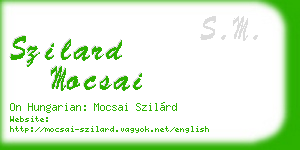 szilard mocsai business card