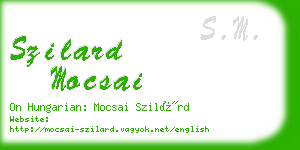 szilard mocsai business card